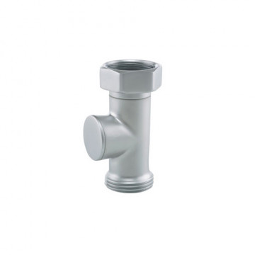 Вентиль на обратную подводку Hummel Designtechnik 1/2"x3/4" проходной, матовый хром