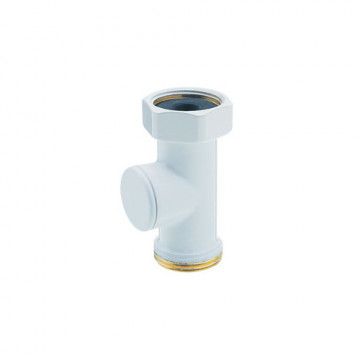 Вентиль на обратную подводку Hummel Designtechnik 1/2"x3/4" проходной, белый (RAL 9016)