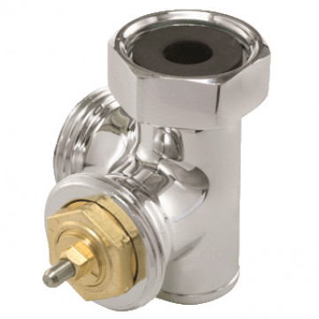 Термовентиль трехосевой Hummel G1/2"xG3/4" правый, блестящий хром