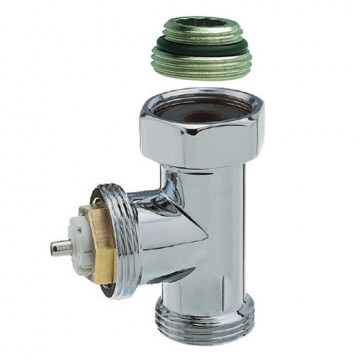 Термовентиль Hummel G1/2"xG3/4" прямой, блестящий хром