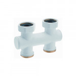 Узел нижнего подсоединения Hummel G1/2"xG3/4" прямой, белый