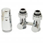 SCHLOSSER Комплект: узел нижнего подключения 3/4"х1/2" прямой + термоголовка Mini М30х1,5, цвет хром SCHLOSSER Комплект: узел нижнего подключения 3/4"х1/2" прямой + термоголовка Mini М30х1,5, цвет хром
