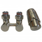 SCHLOSSER Exclusive Комплект: узел нижнего подключения 3/4"хМ22х1,5 прямой + термоголовка М30х1,5, цвет сталь SCHLOSSER Exclusive Комплект: узел нижнего подключения 3/4"хМ22х1,5 прямой + термоголовка М30х1,5, цвет сталь
