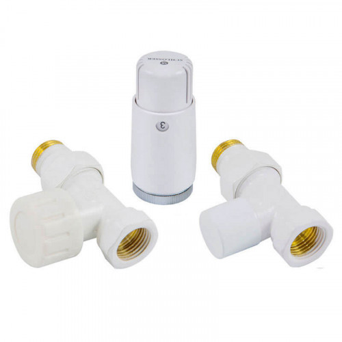 Комплект термостатический SCHLOSSER Standart Mini 1/2"х1/2" прямой (цвет белый)