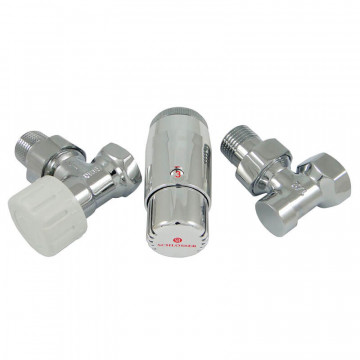 Комплект термостатический SCHLOSSER Standart Mini 1/2"х1/2" угловой, хром