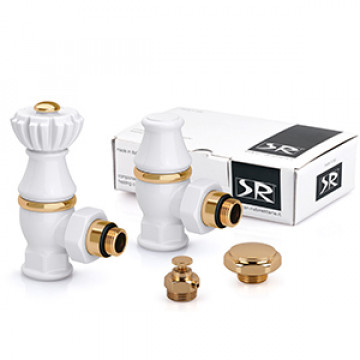 SR Rubinetterie Комплект серия Liberty 1/2"х3/4" угловой, цвет белый, арт. 0320-2000V00A