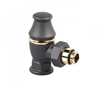 Клапан нижний SR Rubinetterie серия Liberty 1/2"х3/4" угловой, цвет антрацит, арт. 0323-2000V00P