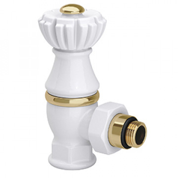 Вентиль верхний SR Rubinetterie серия Liberty 1/2"х3/4" угловой, цвет белый, арт. 0325-2000V00A
