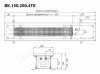 Внутрипольные конвекторы VITRON ВК, высота 150 мм, глубина 200 мм (4-трубный теплообменник) - купить в магазине HeatDesign.ru